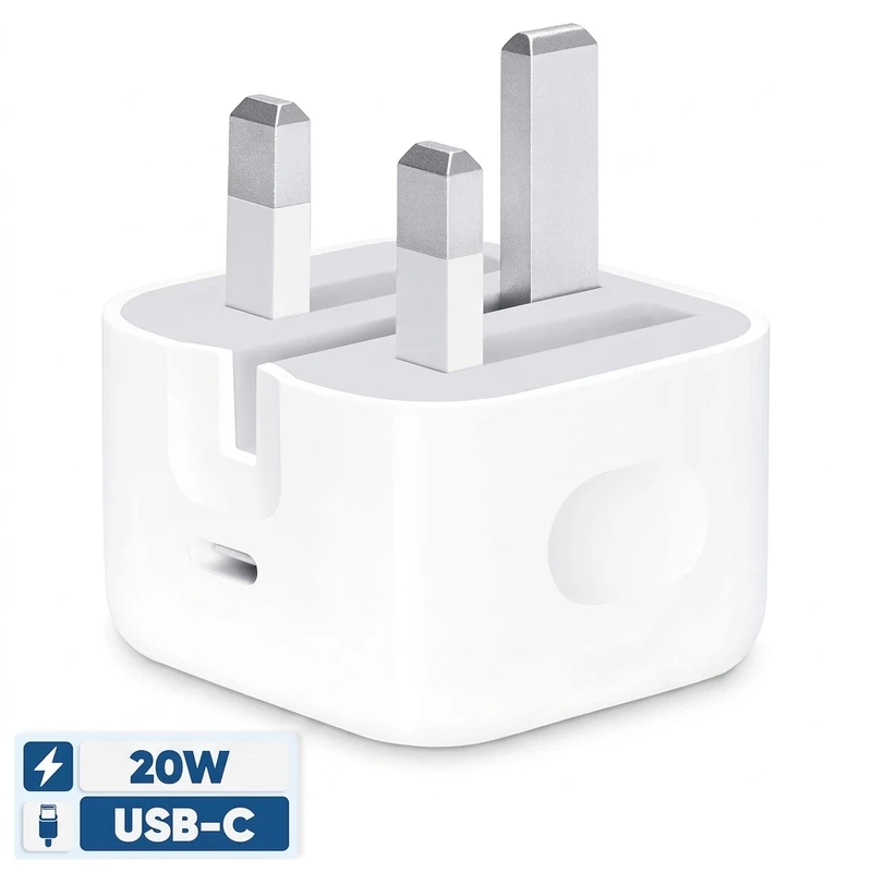 شارژر دیواری 20 وات اپل مدل B / A، اتصال سه پین، درگاه خروجی USB-C، دارای قابلیت شارژ سریع و شارژ لپ‌تاپ، تکنولوژی شارژ PD 1.0