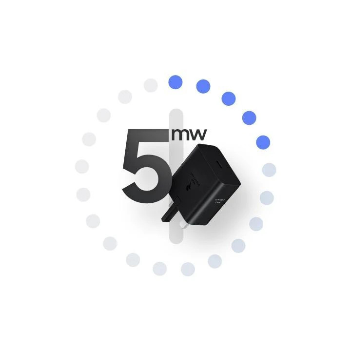 شارژر 45 وات سامسونگ مدل EP-T4511، اتصال سه پین، درگاه خروجی USB-C، دارای قابلیت شارژ سریع، تکنولوژی شارژ PD 3.0
