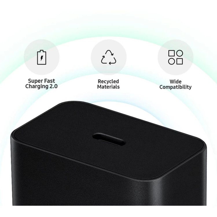 شارژر 45 وات سامسونگ مدل EP-T4511، اتصال سه پین، درگاه خروجی USB-C، دارای قابلیت شارژ سریع، تکنولوژی شارژ PD 3.0