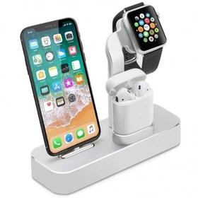 پایه شارژ اپل واچ، ایرپاد و آیفون کتتسیCOTEetCI 3 IN 1 Charging Stand (CS7201-GY)