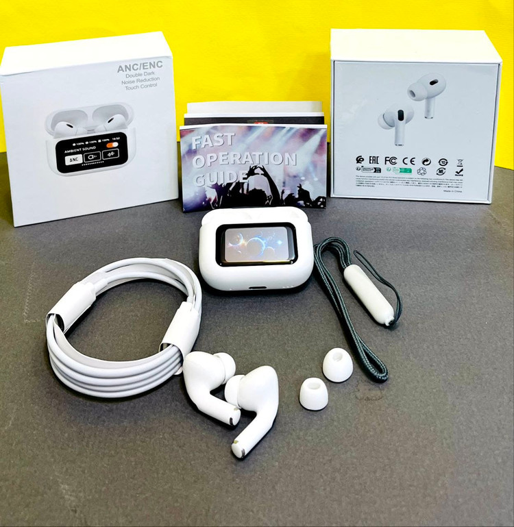 ایرپاد پرو2 نمایشگر دار مدل Airpods Pro 2 Touch Screen ANC/ENC