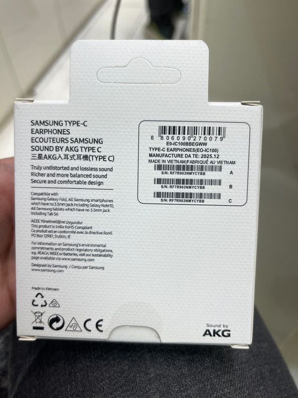هندزفری اورجینال AKG سامسونگ مدل E0-IC100 تایپ سی (اصل چین)