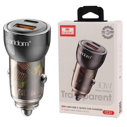 شارژر فندکی 30 وات ارلدام مدل CC31