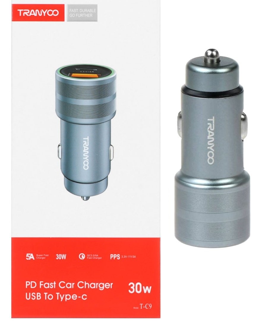 شارژر فندکی 30وات ترانیو مدل T-C9