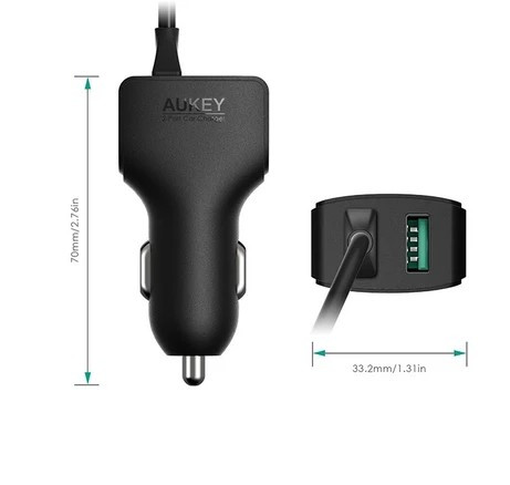 شارژر فندکی آکی مدل AUKEY CC-Y4