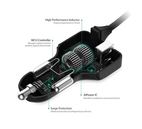 شارژر فندکی آکی مدل AUKEY CC-Y4