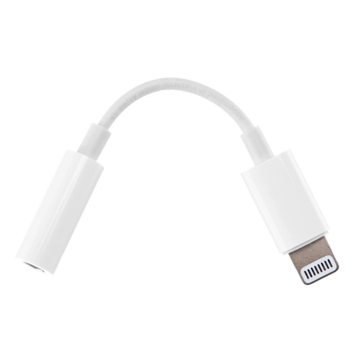 مبدل Lightning به جک 3.5 میلیمتری اپل، طول 0.1 متر، اورجینال اپل استور