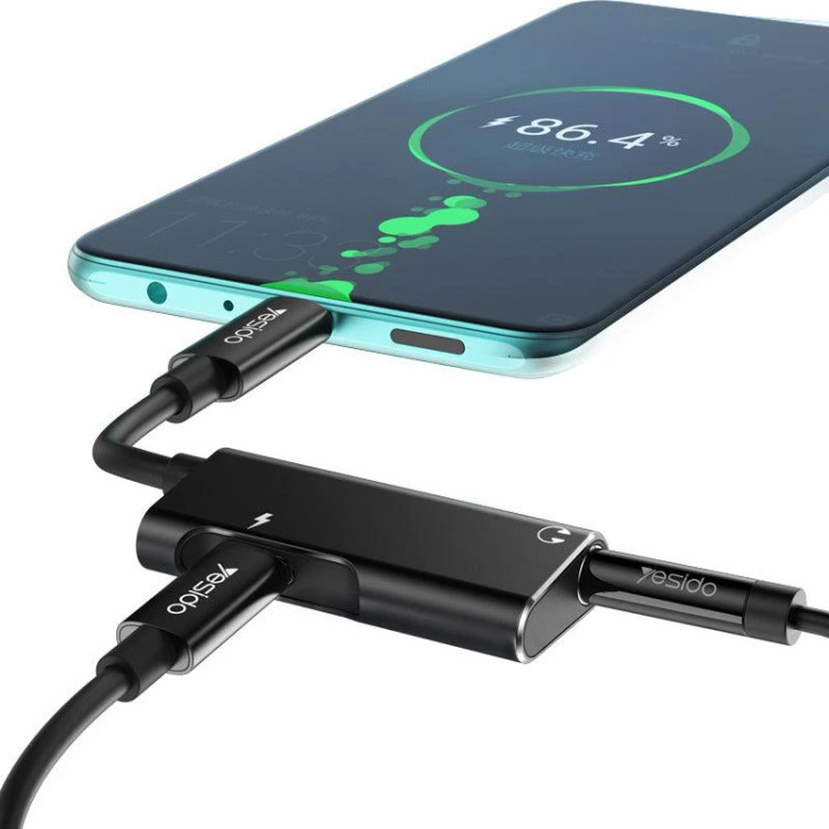 مبدل 1 به 2 USB-C یسیدو مدل YAU23