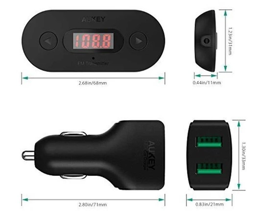 شارژر فندکی آکی مدل BT-F2 به همراه فرستنده FM