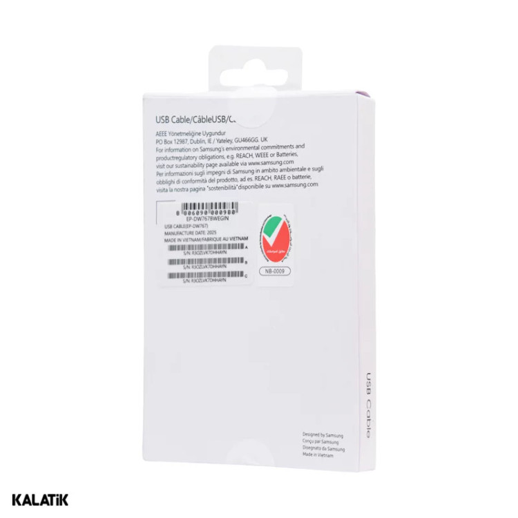 کابل سوپر فست شارژ تایپ-C به تایپ-C سامسونگ اورجینال 1.8 متری - 3 آمپر