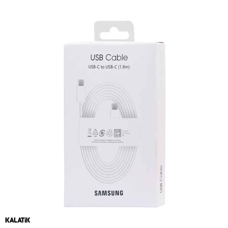 کابل سوپر فست شارژ تایپ-C به تایپ-C سامسونگ اورجینال 1.8 متری - 3 آمپر