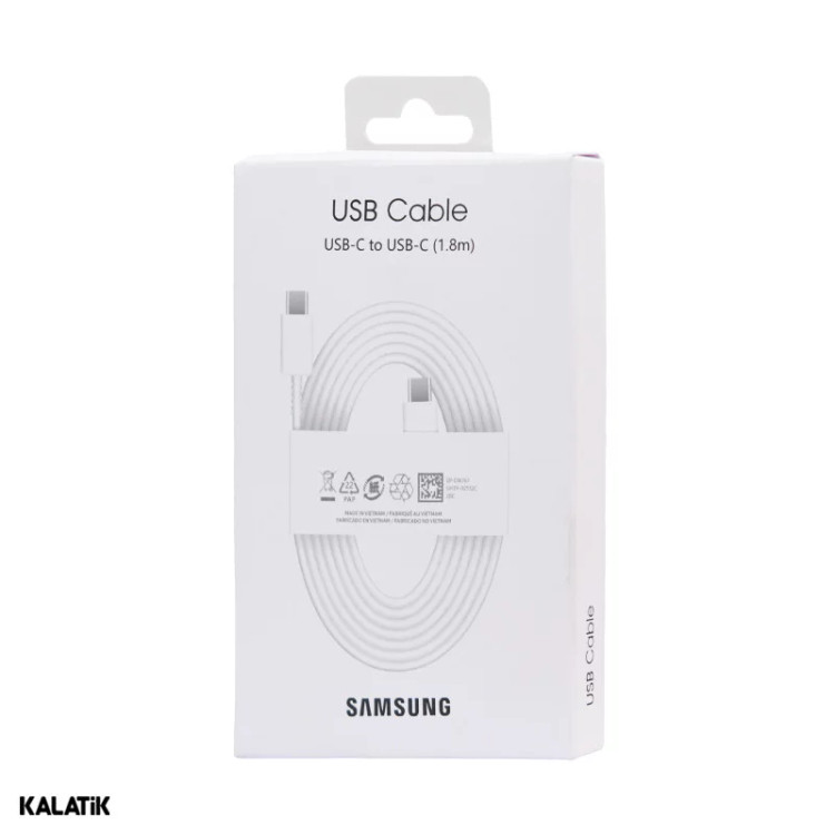 کابل سوپر فست شارژ تایپ-C به تایپ-C سامسونگ اورجینال 1.8 متری - 3 آمپر